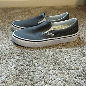 Size 9 women’s gray slip on vans